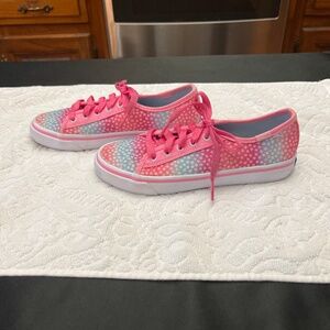 Like New Girls Sz. 1.5 Ombré, sparkly, dotted, KEDS Tennis Shoes.